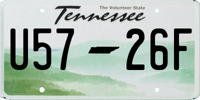 TN license plate U5726F