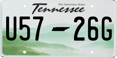 TN license plate U5726G