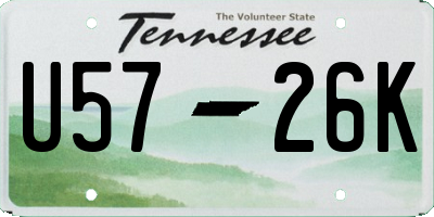 TN license plate U5726K