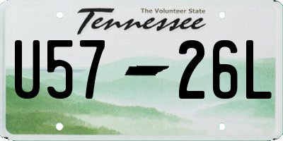 TN license plate U5726L