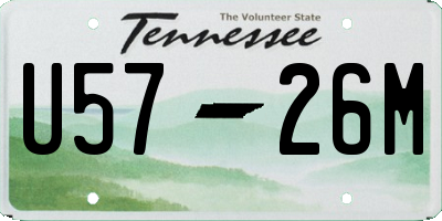 TN license plate U5726M
