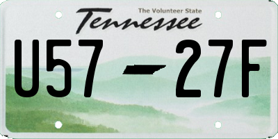 TN license plate U5727F