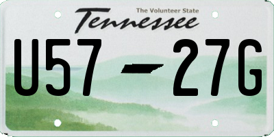 TN license plate U5727G