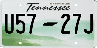 TN license plate U5727J