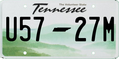 TN license plate U5727M