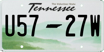 TN license plate U5727W