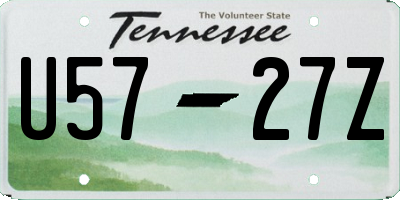 TN license plate U5727Z