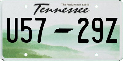 TN license plate U5729Z