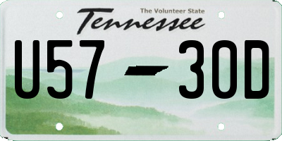 TN license plate U5730D