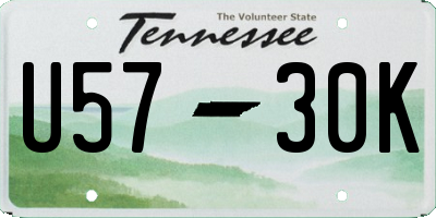 TN license plate U5730K