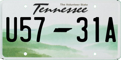 TN license plate U5731A