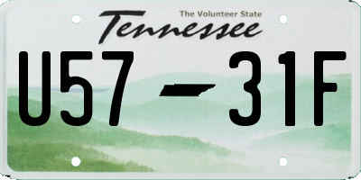 TN license plate U5731F