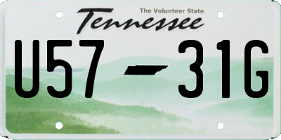 TN license plate U5731G