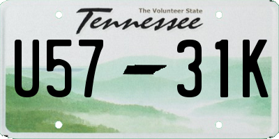 TN license plate U5731K