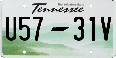 TN license plate U5731V