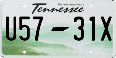 TN license plate U5731X