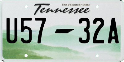 TN license plate U5732A