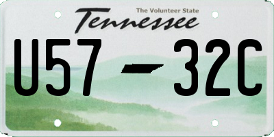 TN license plate U5732C