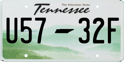 TN license plate U5732F