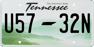 TN license plate U5732N