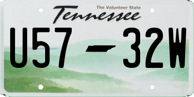 TN license plate U5732W