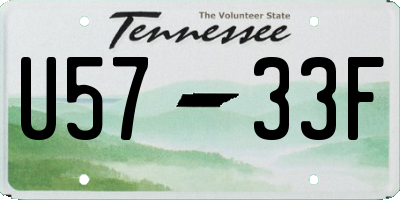 TN license plate U5733F