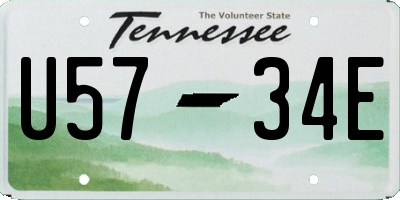 TN license plate U5734E