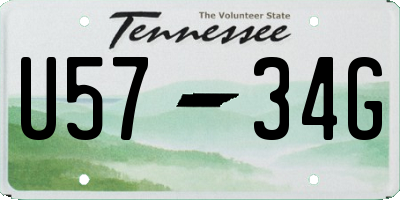 TN license plate U5734G