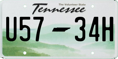 TN license plate U5734H