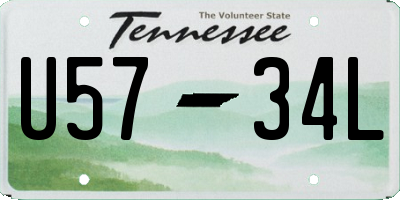 TN license plate U5734L