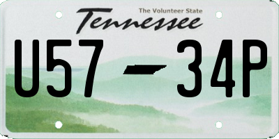 TN license plate U5734P