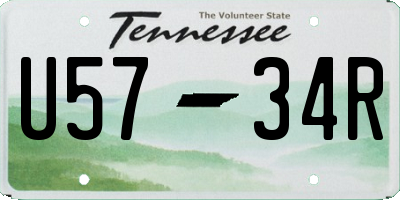 TN license plate U5734R