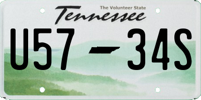 TN license plate U5734S