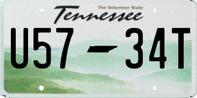TN license plate U5734T