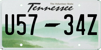 TN license plate U5734Z