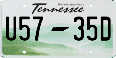 TN license plate U5735D