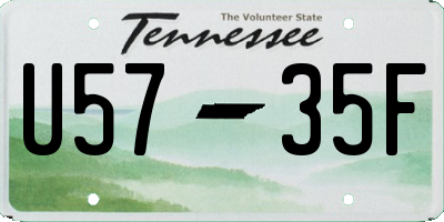 TN license plate U5735F