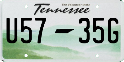 TN license plate U5735G