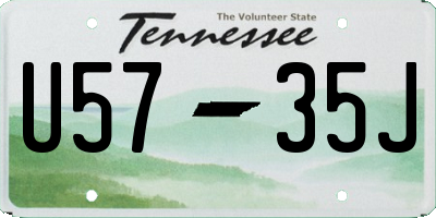 TN license plate U5735J