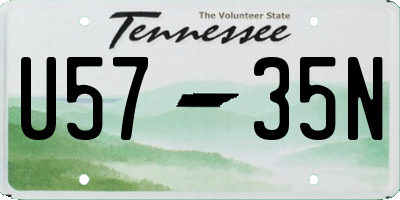 TN license plate U5735N