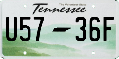 TN license plate U5736F