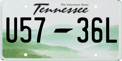TN license plate U5736L