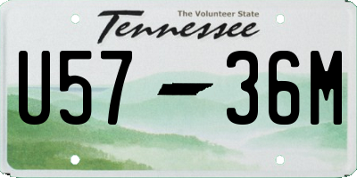TN license plate U5736M