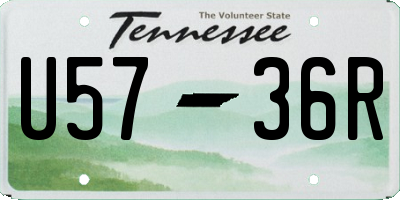 TN license plate U5736R