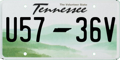TN license plate U5736V