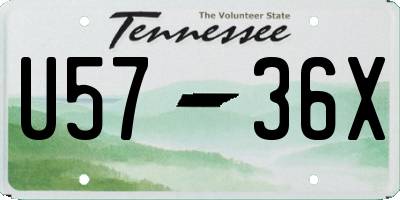 TN license plate U5736X