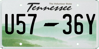 TN license plate U5736Y