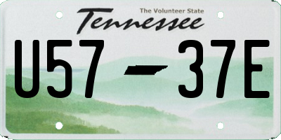 TN license plate U5737E