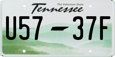 TN license plate U5737F