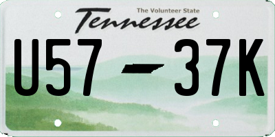 TN license plate U5737K